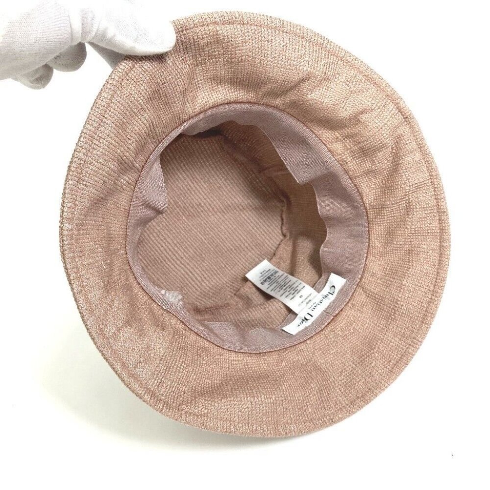 Authentic Dior logo Bob hat hat cotton pink - Picture 5 of 11
